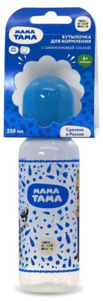 Мама Тама бутылочка классика с силиконовой соской  250 мл фотография