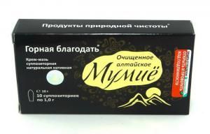 Купить свечи с Мумиё ректально-вагинальное в суппозиториях Горная ...