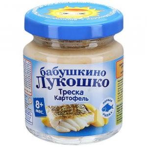 Купить Бабушкино Лукошко Треска картофель с 8 месяцев 100г в Москве ...