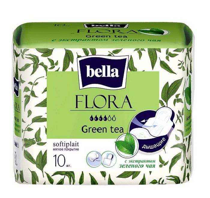 
Прокладки Bella Flora Green Tea 10шт