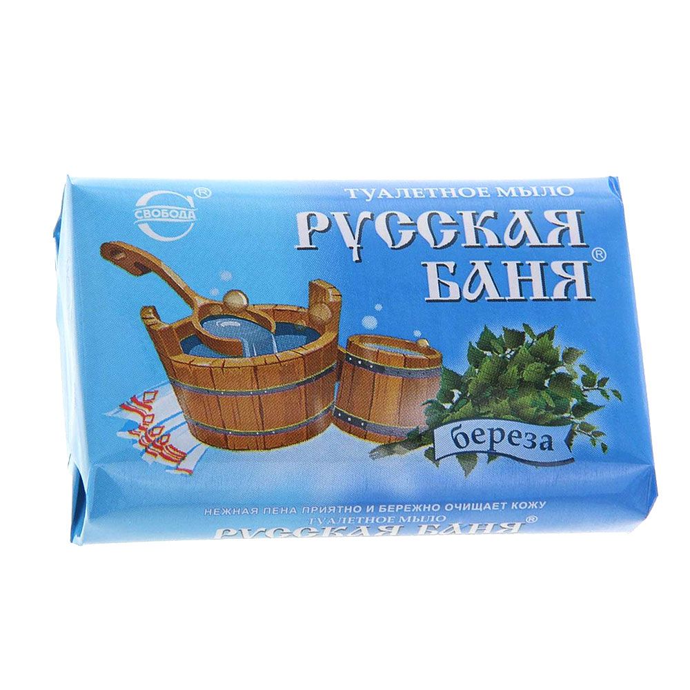 Купить Русская баня мыло (береза), 100 г в Москве: цена с доставкой в  каталоге интернет аптеки АлтайМаг