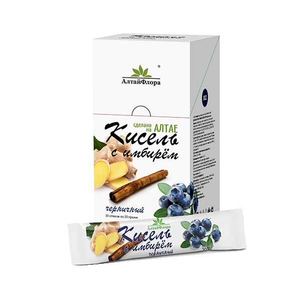 
Кисель Имбирный черника Алтайфлора 10шт