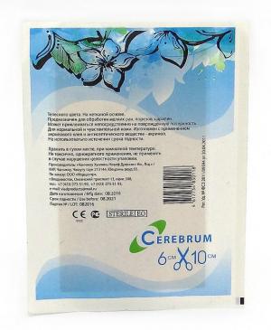 Лейкопластырь бактерицидный Cerebrum 6*10см нетканая основа 1шт