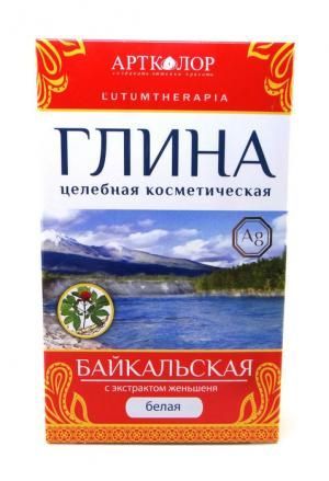 АртКолор Lutumtherapia Глина косметическая Белая байкальская с экстрактом женьшеня 100г