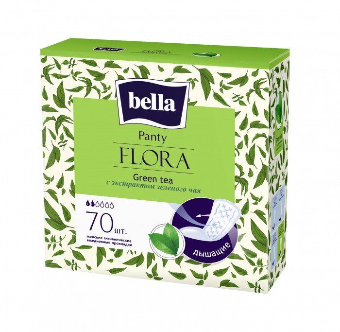 
Прокладки Bella Panty Flora Green Tea ежедневные 70шт