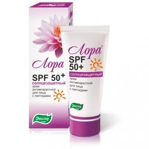 Крем солнцезащитный Лора Эвалар spf 50+ с пептидами