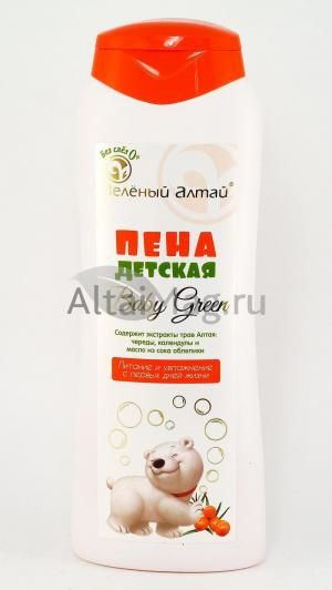 Зеленый алтай baby green пена для купания детская, 400 мл