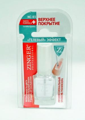 Zinger верхнее покрытие быстросохнущее Гелевый эффект NC 83 12 мл