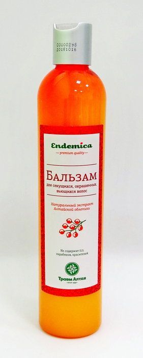 ЭНДЕМИКА Бальзам для секущихся, окрашенных, вьющихся волос 350 мл