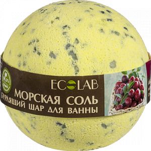 Эколаб шар бурлящий для ванны черная смородина и клюква 220гр