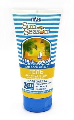 Семейный гель Вилсен sun season охлаждающий для лица и тела после загара 160мл