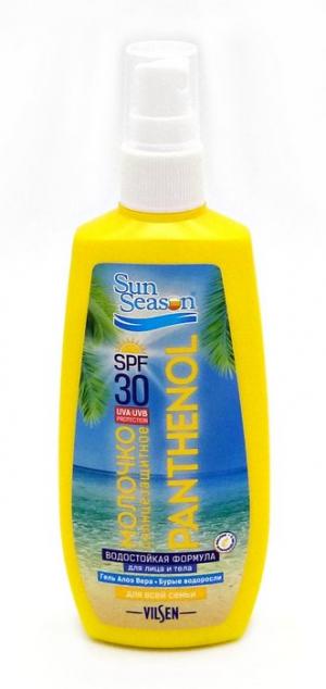 Семейное солнцезащитное молочко Вилсен sun season spf 30 c пантенолом 125мл