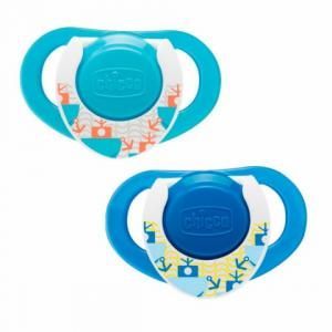 Пустышка Chicco Physio Морская латексная 2 шт от 12 месяцев