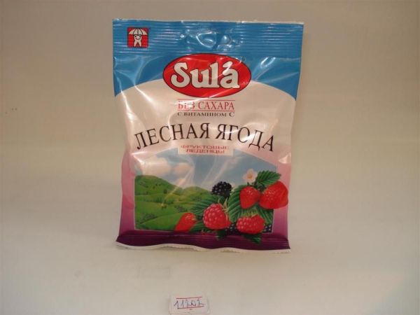 Леденцы sula без сахара  (лесная ягода) 60г фотография