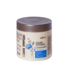 Бальзам-восстановление Сила Природы с маслом льна для Поврежденных волос Белита 380мл