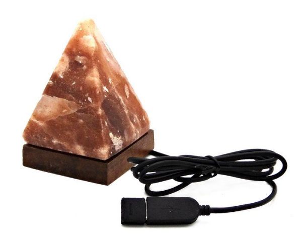 Лампа солевая Пирамида USB Wonder Life c led лампой фотография