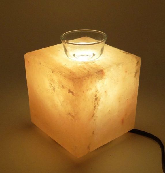 Лампа солевая Кубус Арома Wonder Life в подарочной упаковке фотография