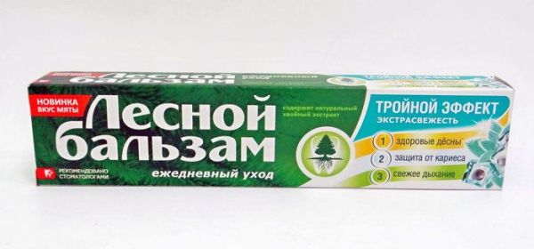 Зубная паста Лесной Бальзам Тройной эффект Мята-смородина (75 мл) фотография
