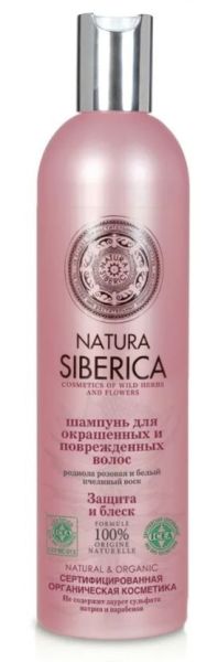 Natura Siberica защита и блеск шампунь для окрашенных и поврежденных волос, 400 мл фотография