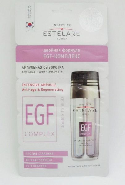 Ампульная сыворотка Estelare EGF-комплекс для лица, шеи, декольте по 2гр 4шт фотография