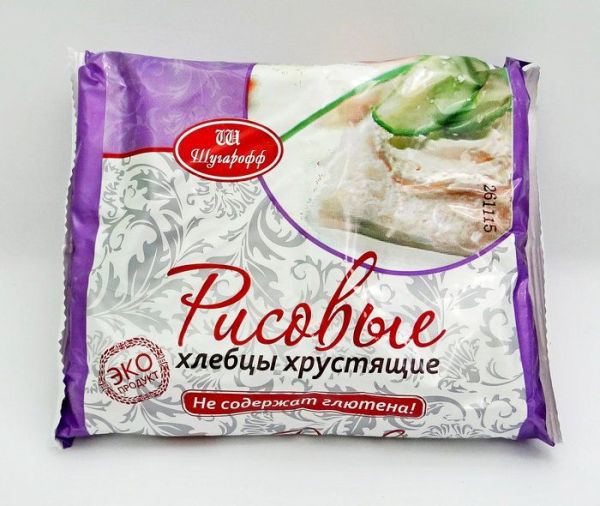Хлебцы Шугарофф без глютена рисовые 75гр фотография