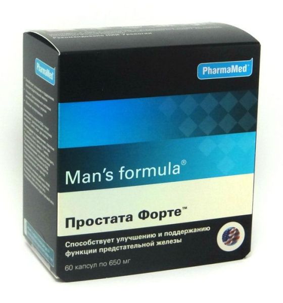 Мен-с формула простата форте, 60 капсул по 650 мг фотография