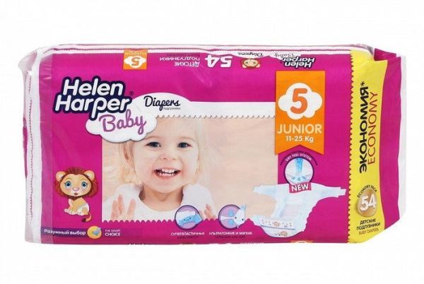 Подгузники детские Helen Harper Baby Junior (11-18 кг), 54 шт фотография