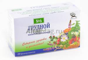 Грудной чайный напиток Алтайский №6, 20 пакетиков