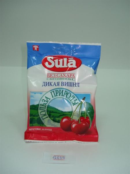 Леденцы sula без сахара  (дикая вишня) фотография