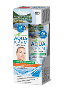 Народные рецепты Aqua-крем для лица на термальной воде Камчатки Глубокое питание, 45 мл
