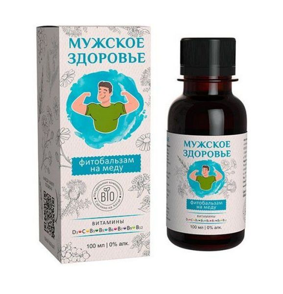 Фитобальзам на меду Мужское здоровье (для мужчин) Алтайский нектар 100мл фотография