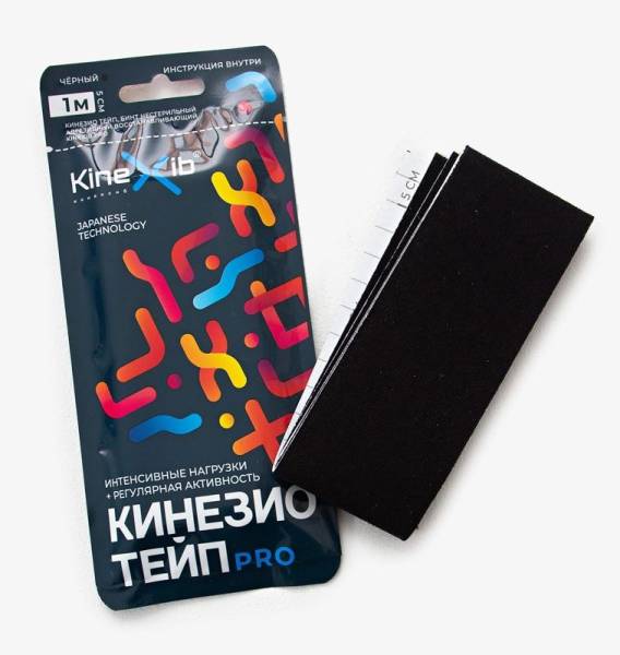 Кинезио-Тейп бинт нестерильный KineXib PRO 5см*1м черный фотография