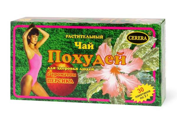 Чай похудей для здоровья людей с ароматом персика, 30*2 г фотография
