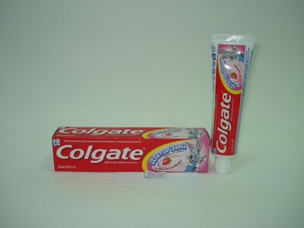 Колгейт зубная паста Доктор Заяц, 50 мл (клубника) фотография