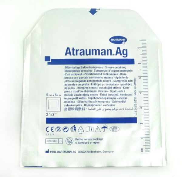 Atrauman AG - повязки с серебром стерильные 5 х 5 см фотография