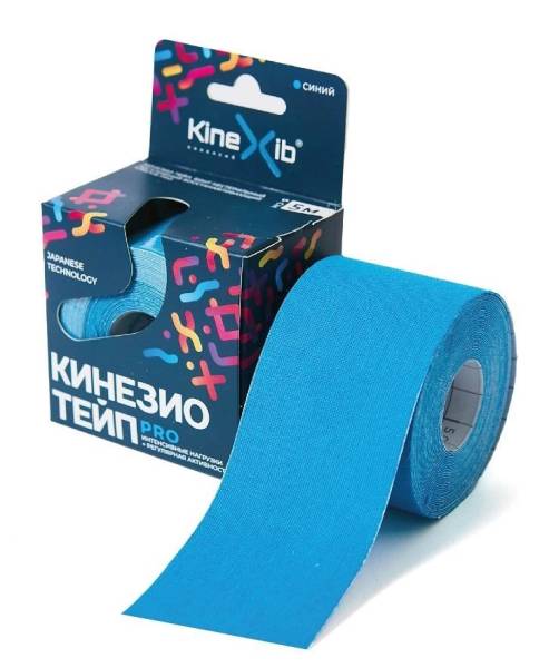 Кинезио-Тейп бинт нестерильный KineXib PRO 5см*5м синий фотография