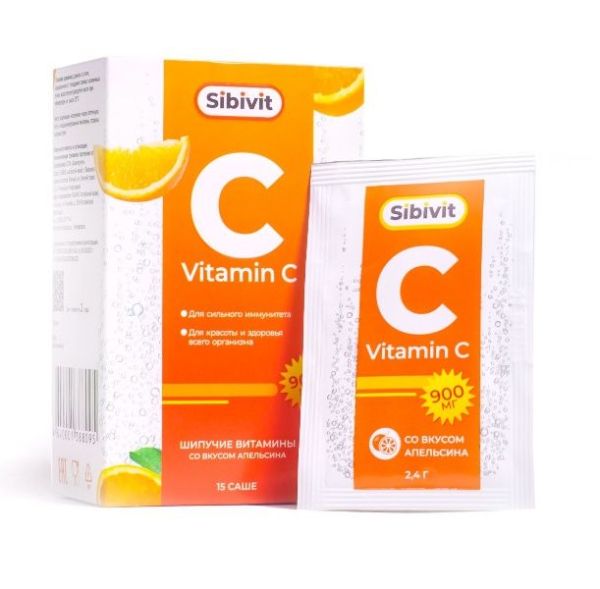Витамин C 900мг апельсин шипучие таблетки 2,4г №15 саше Фармгрупп фотография