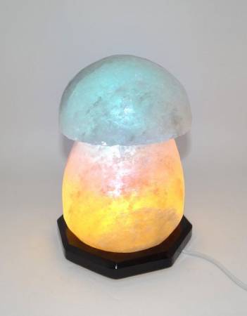 Лампа солевая гриб (3-5 кг) цветная фотография