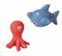 Набор игрушек для ванны Курносики «Осьминог и акула» фотография