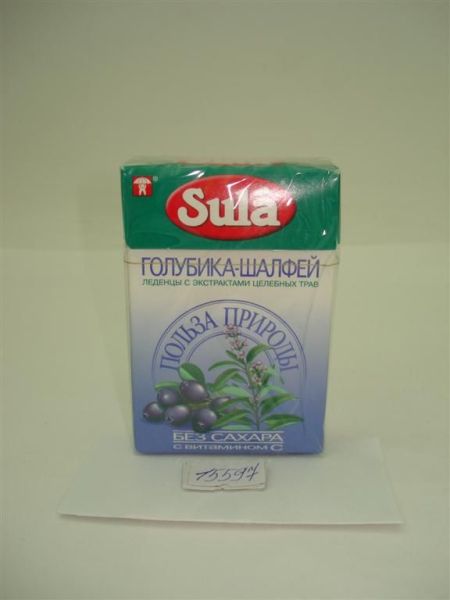 Леденцы sula без сахара  (голубика-шалфей) фотография