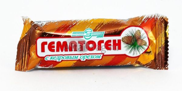 Гематоген народный с кедровым орехом 40г фотография