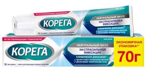 Корега крем для фиксации зубных протезов Нейтральный вкус 70мл